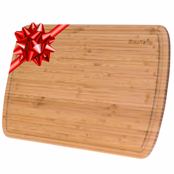 Tagliere da Cucina in Legno di Bamboo con Scanalatura per Succhi (Extra Grande 45x31cm) – Tagliere in Legno per Carni, Verdure, Formaggi, Aperitivo – Vassoio da Portata in Legno di Bambù Professionale